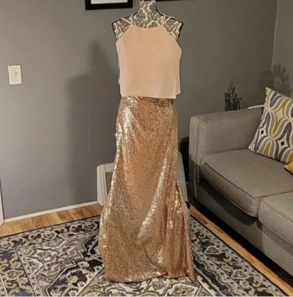 Jasmine Two Piece Sequined Dress - Picture 1 of 8